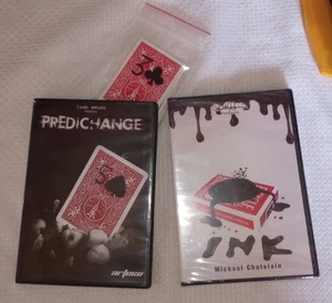 Lote de 2 DVD Paul Harris Ink con tarjetas Gaff - Tarjeta Predichange Chatelain Magic - Imagen 1 de 2