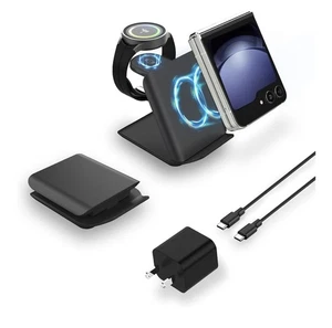 Chargeur Sans Fil pour Samsung Galaxy Z Flip 2 en 1 Pliable Voyage Rapide avec... - Photo 1 sur 7