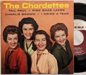 CHORDETTES EP Tall Paul PINK SHOE LACES Charlie Brown EP Cadence CEP 115 ps 1959 - Picture 1 of 5