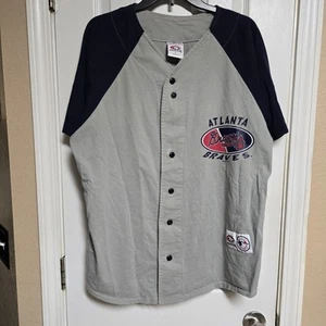 Vintage RAR True Fan MLB Herren Atlanta Braves Trikot Größe L. - Bild 1 von 5