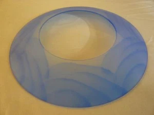 Lampenschirm Glasschirm Lampenglas für Stehlampe Deckenfluter blau 183 mm D35 cm - Bild 1 von 2