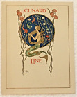 Cunard Line "R.M.S. Berengaria" Menu obiadowe pierwszej klasy 1925 Syrenka Secesja
