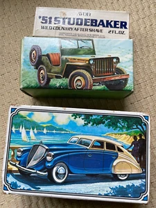 Vintage NOS AVON '70s Cologne - Willy's Jeep, '51 Studebaker, '33 Pierce Arrow - Picture 1 of 15
