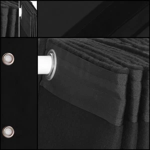 Bühnenvorhang-Backdrop-Geöst Bühnenmolton-Stoff SCHWARZ - 3m x 2,50m neu - Bild 1 von 9