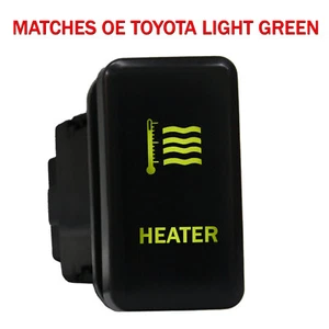 CALENTADOR 858NG Interruptor de empuje 12 voltios para Toyota OEM Tacoma LED NUEVO VERDE - Imagen 1 de 1