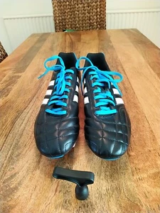 Adidas TRX SG Black Leather Football Boots/Metal Studs/Size UK 12 , 2013 New - Picture 1 of 13