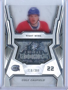 2021-22 COLE CAUFIELD UPPER DECK SPX #F-2 FINITE RC #ED 310/399!!