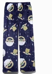 Brand New Star Wars The Mandalorian Baby Yoda Plush Sleep Pants Youth Small/Med - Picture 1 of 3