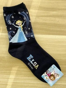 Elsa Socks Frozen - Blue - Womens Girls Unisex - Picture 1 of 1