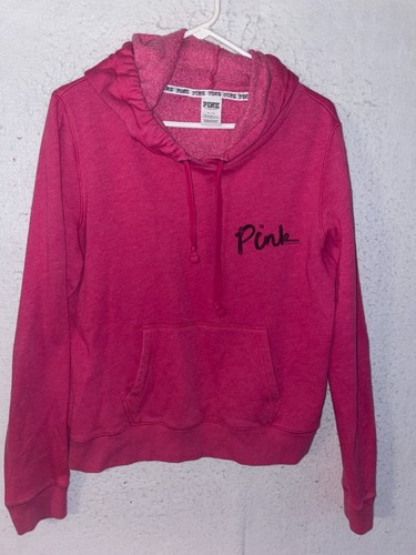UNDERCOVER Felpa Victoria Secret rosa manica lunga con cappuccio logo L rosa pile donna