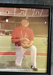 Woody Hayes 8x10 Glossy Color Ohio State Wood Frame Ohio Stadium - Picture 1 of 3