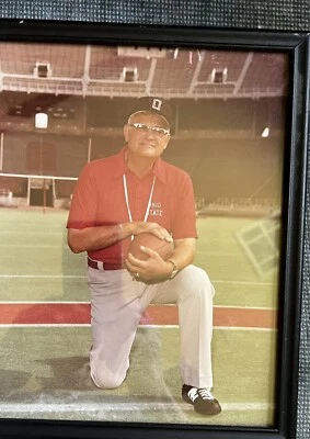 Woody Hayes 8x10 cor brilhante Ohio State moldura de madeira Ohio Stadium - Imagem 1 de 3