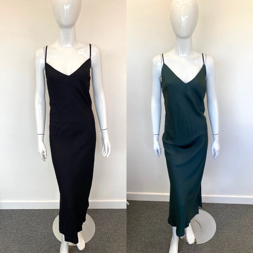 Vestido Boden Slip Midi Vestido Tirantes Finos Elena Negro o Verde (3) RVB001 CP Foto 1 de 1