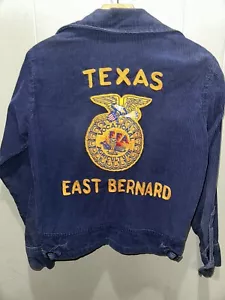 Vintage Future Farmers of America FFA Corduroy Jacket East Bernard Sz 34 - Picture 1 of 7