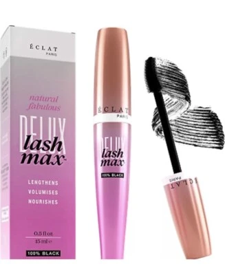 ECLAT SKINCARE Rímel - Rímel negro con aceite de argán para volumen de pestañas, ojos 15 ml