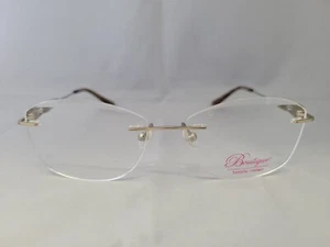 Boutique Totally Rimless Arabella Gold Rimless Eyeglasses 54-16-135 - Picture 1 of 4