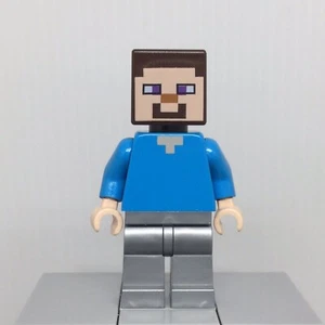 LEGO Minecraft min048 Steve Flat Silver Legs Minifigure 21134 - Bild 1 von 2