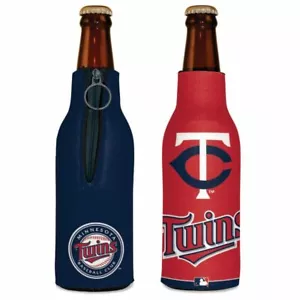 MINNESOTA TWINS BOTTLE HOLDER COOZIE KOOZIE COOLER WITH ZIPPER - Picture 1 of 1