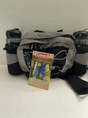 Coleman Black Revel 4L Cintura Pack 3 Bolsillos con Cremallera, 2 Portabotellas de Agua, Nuevo Foto 1 de 4