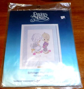 PRECIOUS MOMENTS Stitchery Picture Kit SEW IN LOVE # 1077 for 14 x 18 NEW NOS - Picture 1 of 2