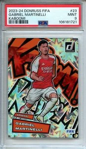 2023-24 Panini Donruss FIFA Gabriel Martinelli Kaboom! #23 PSA 9 - Picture 1 of 2