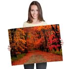 A1 - Autumn Forest Red Orange Leaves Poster 60X90cm180gsm Print #8873