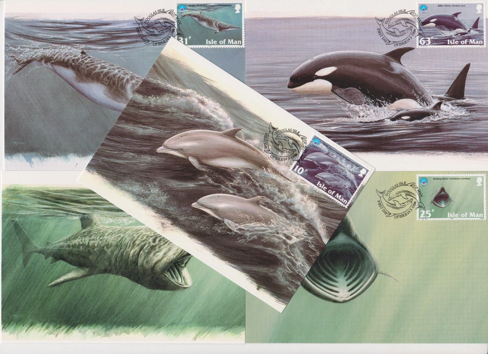 ISLE OF MAN POSTCARDS PHQ CARDS NO 19 1998 FULL SET FRONT FDI YEAR OF OCEAN - Image 1 of 1