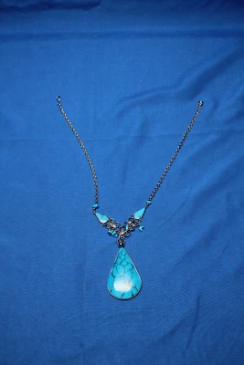 Vintage Blue Faux  Real ???? Turquoise Necklace - Image 1 of 4