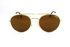 Carrera men's round Sunglasses CA131S 06J Gold Havana Brown Lens Size 56mm NWT - Picture 1 of 2