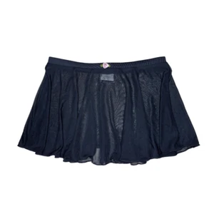 Danskin durchsichtiger Gauzy Tutu Rock Mädchen 6 schwarz Rose Blume verziert Stretch - Bild 1 von 3