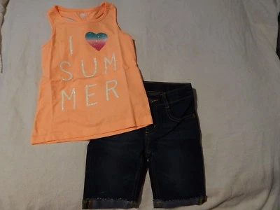 NUEVO CON ETIQUETAS 5-6 5 6 CRAZY 8 por GYMBOREE LOVE TOP DE VERANO (5-6 Y SHORTS (5) Foto 1 de 2