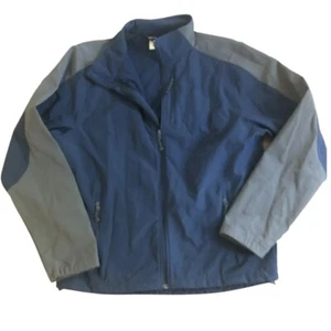 Black Diamond Jacket mens XL Navy Blue Gray Soft Shell Full Zip Pockets Fleece - Picture 1 of 5