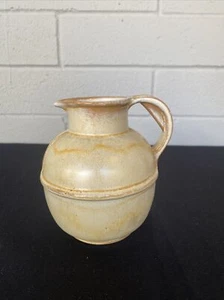 Vintage Frankoma Pottery #93 Plainsman Gold Guernsey Pitcher Brown/Tan - Picture 1 of 6