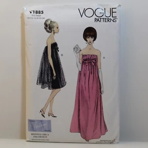 Vogue Schnittmuster V1885 Damen Vintage 60er Jahre Kleider Größen 16-24 UNGESCHNITTEN - Bild 1 von 3