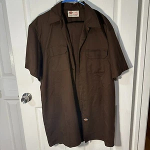 Dickies Mechanic Men's Workwear Set Pants 36x32 + Shirt XL-Tall Brown - Picture 1 of 6