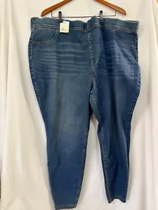 Terra & Sky Women's Plus Size Skinny High Rise Medium Wash Jeggings Size 4X New - Picture 1 of 5