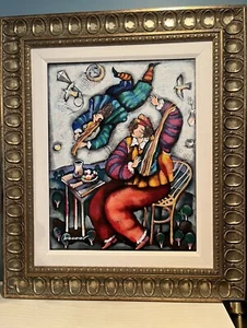 Michael Kachan Duet A Duex. Hand Embellished Serigraph On Canvas. COA - Picture 1 of 4