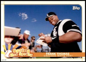 Frank Thomas 2020 Topps Opening Day Spring has Sprung 5x7 #SHS-11 18/49 White So