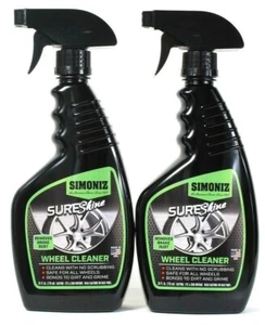 2 Bottles Simoniz 24 Oz Sure Shine No Scrubbing Safe For All Wheel Cleaner Spray - Picture 1 of 3