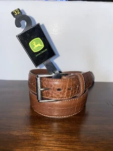 Cintura John Deere in pelle marrone nuova taglia 32 - Foto 1 di 2