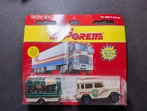 Majorette 300 Serie Modell 328 "Toyota mit Löwenkäfig" Afrikanisches Safariauto und... - Bild 1 von 2