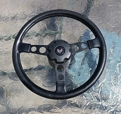 Used 1970-1981 Trans Am Firebird Formula Black Steering Wheel Has Wear - Image 1 of 4