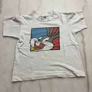 VTG Single Stitch T Shirt Big Face Bugs Bunny Looney Tunes Kids 5/6 - Picture 1 of 8