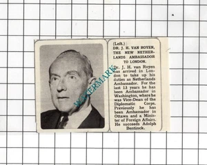 Dr J H Van Royen Niederlande Botschafter - 1964 kleiner Ausschnitt - Bild 1 von 1