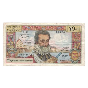 [#148242] France, 50 Nouveaux Francs, Henri IV, 1960, D.49, EF, Fayette:58.5 - Picture 1 of 2