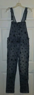 Mujer Current/Elliott Star Mono Denim Pantalón Baberos Talla 2 Jean Una Pieza Foto 1 de 4