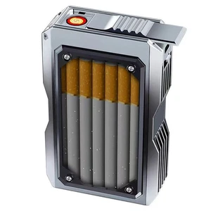 Pocket Hard Transparent 20PC Cigarette Case With USB Lighter Tobacco Box Holder - Picture 1 of 10