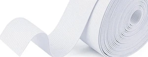50 m/10 m/5 m elastico, filo di gomma, elastico per pantaloni, elastico per bucato bianco 1 cm senza prezzo di riserva E15b - Foto 1 di 1