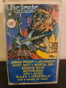 VICIOUS VINYL Various Artists 1987 CASSETTE TAPE 2 X TAPES HEAVY METAL FATBOX - Picture 1 of 7