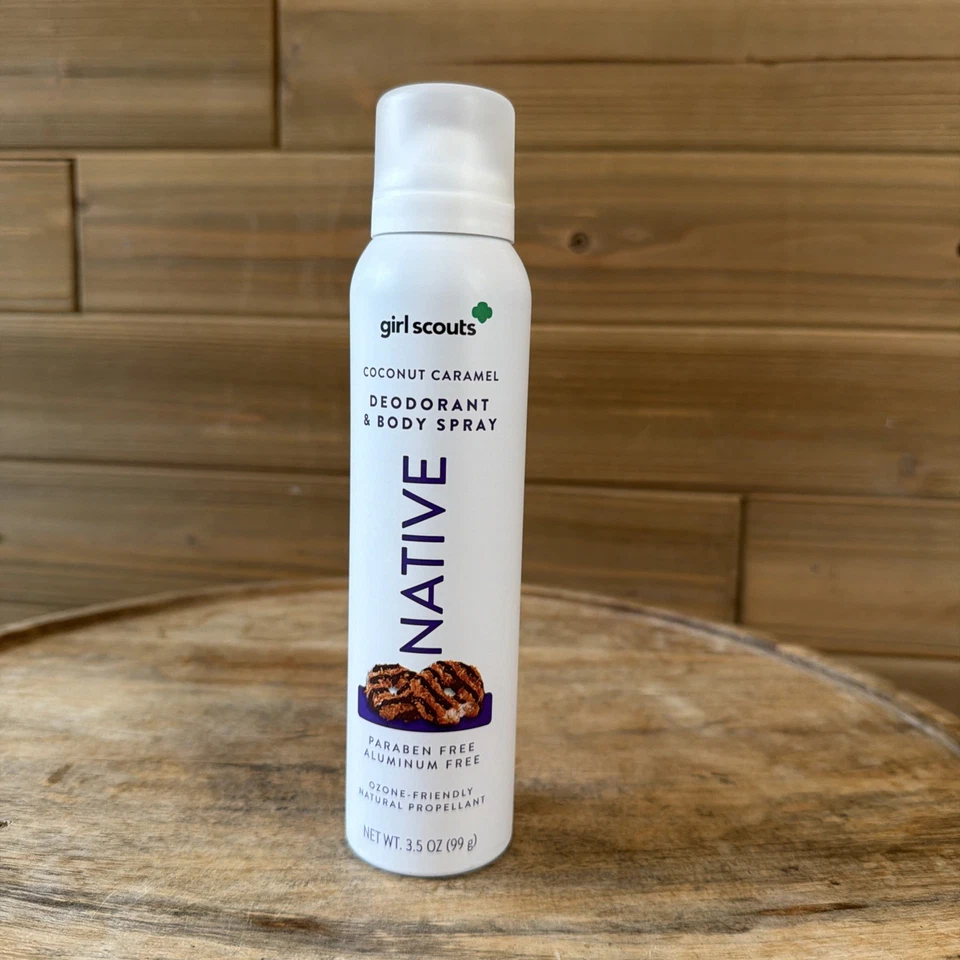NATIVE Deodorant & Body Spray Girls Scouts Coconut Caramel Limited Edition 3.5oz - Image 1 of 4